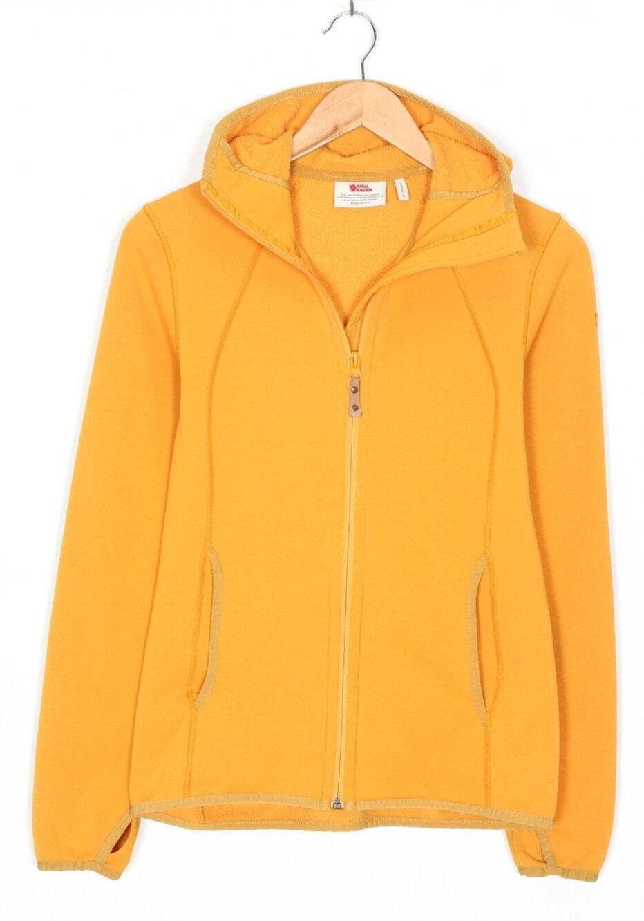 Fjallraven Women's M Abisko Fleece Hoodie Jacket Full Zip Orange Hiking Trail